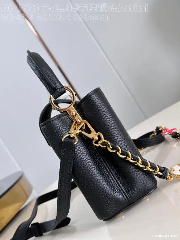 Aaa replica bags CAPUCINES VUITTON LOUIS MINI-21*14*8CM 0706